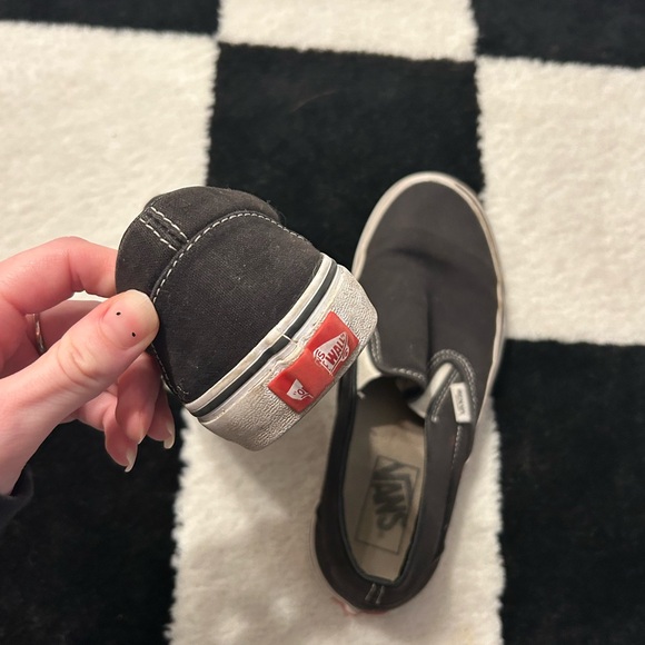 Black Slip-On Vans Trainers - Picture 2 of 4